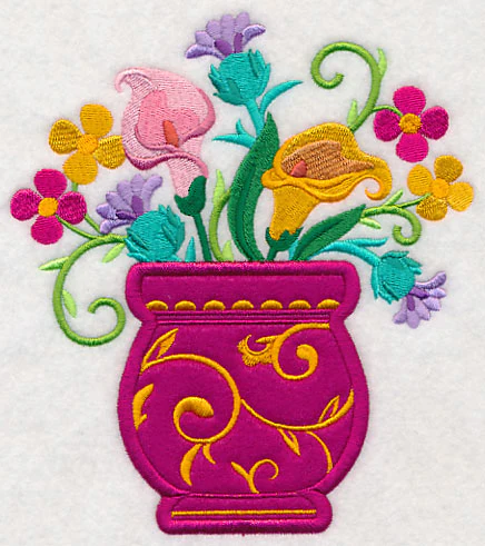 Blooming with Beauty Vase (Applique) - Image 2