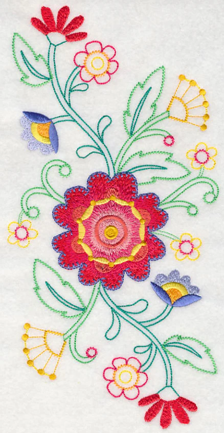 Blossoming Bohemian Flowers Spray (Vintage)