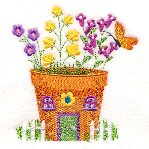 Blossoming Flower Pot Gnome House - Image 2