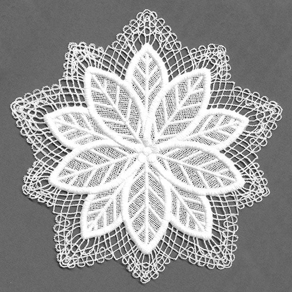 Blossoming Poinsettia Doily (Battenburg Lace) - Image 10