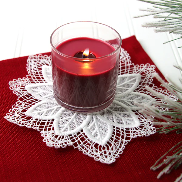 Blossoming Poinsettia Doily (Battenburg Lace) - Image 11