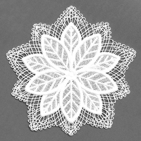 Blossoming Poinsettia Doily (Battenburg Lace) - Image 3