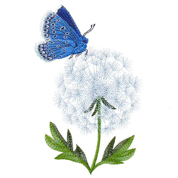 Blue Butterfly with Dandelion - Image 7
