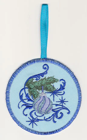 Blue Christmas Ornament and Echo 1 Ornament (In-the-Hoop)