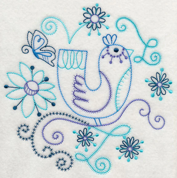Blue Harmony Bird 3 (Vintage) - Image 6