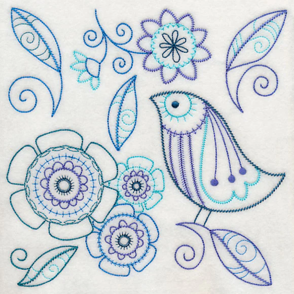 Blue Harmony Bird 5 (Vintage) - Image 6