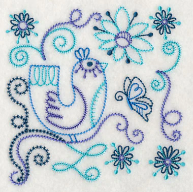 Blue Harmony Bird 6 (Vintage) - Image 4