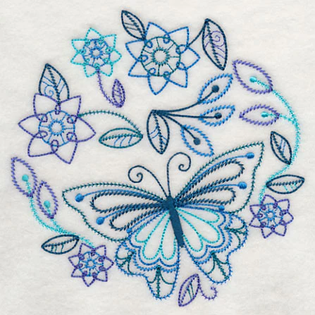 Blue Harmony Butterfly 2 (Vintage) - Image 3