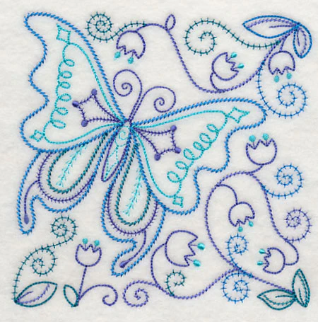 Blue Harmony Butterfly 4 (Vintage) - Image 3