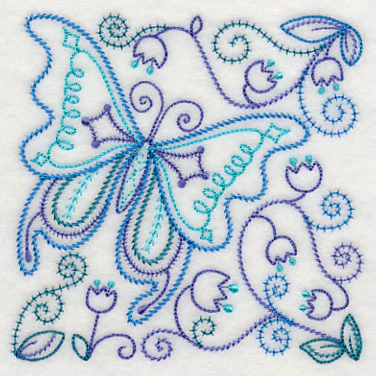 Blue Harmony Butterfly 4 (Vintage) - Image 4
