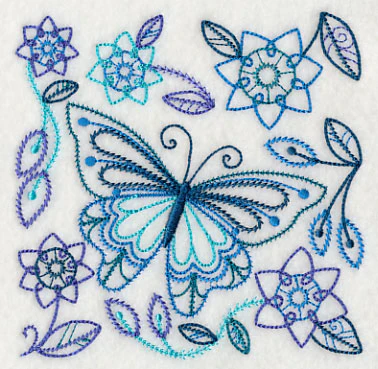 Blue Harmony Butterfly 5 (Vintage) - Image 4