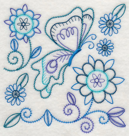 Blue Harmony Butterfly 6 (Vintage) - Image 3