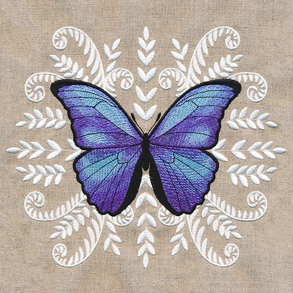 Blue Morpho Butterfly Medallion