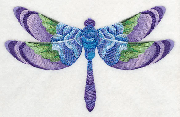 Blue Rose Dragonfly in Watercolor - Image 2
