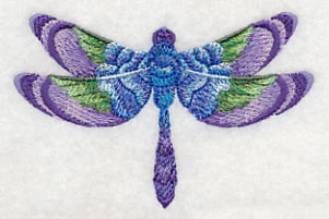 Blue Rose Dragonfly in Watercolor - Image 4