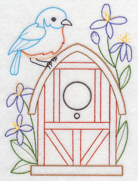 Bluebird and Clematis (Vintage) - Image 4