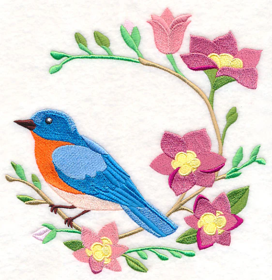 Bluebird and Freesia Wreath - Image 6