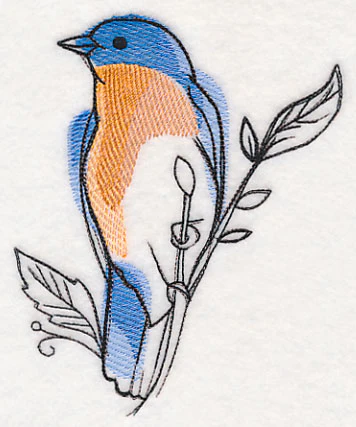 Bluebird in Watercolor