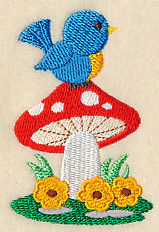 Bluebird on Toadstool - Image 3