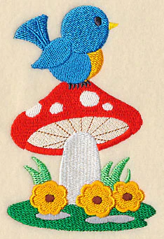 Bluebird on Toadstool - Image 4