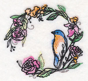 Bluebird Wreath in Watercolor - Image 5