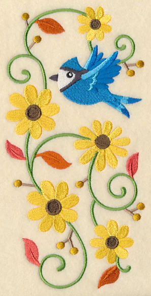 Bluejay and Black-Eyed Susans Spray - Image 3