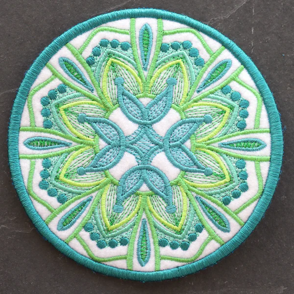 Bohemian Kaleidoscope Circle Coaster (In-the-Hoop) - Image 7