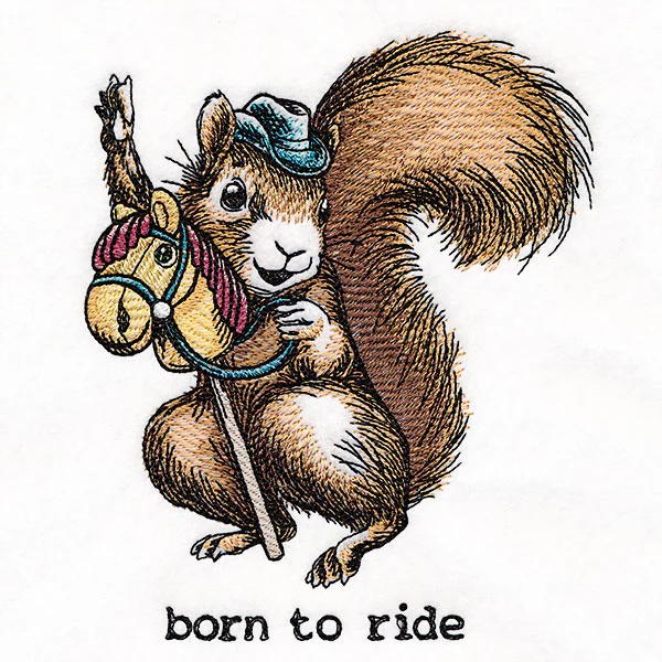 Born to Ride Cowboy Squirrel - Image 3