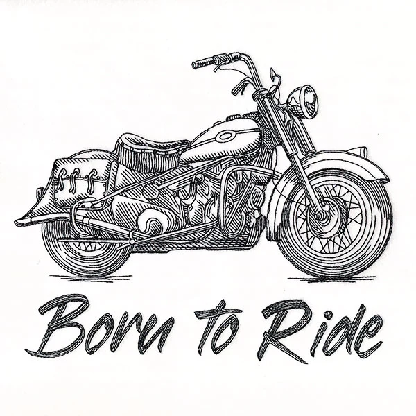 Born to Ride Motorcycle Etching - Image 7