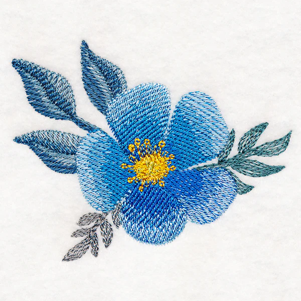 Botanical Blues Flower Accent in Watercolor - Image 2