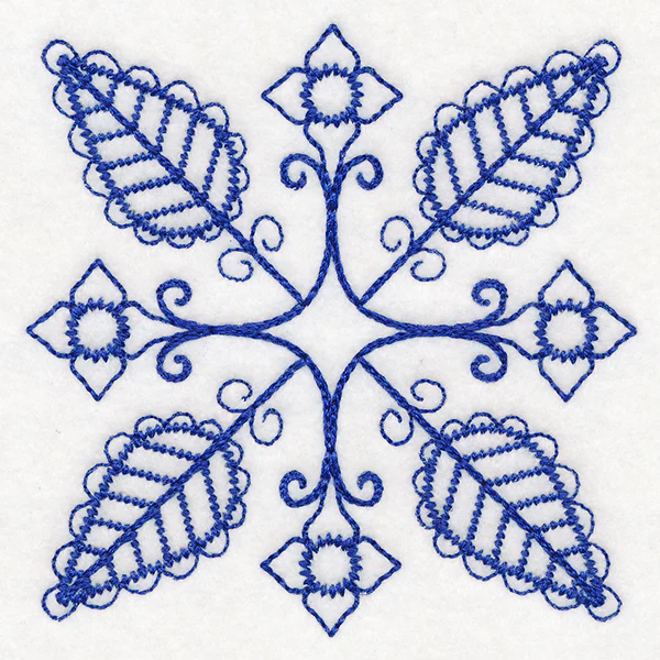 Botanical Blues - Folk Flowers - Image 2