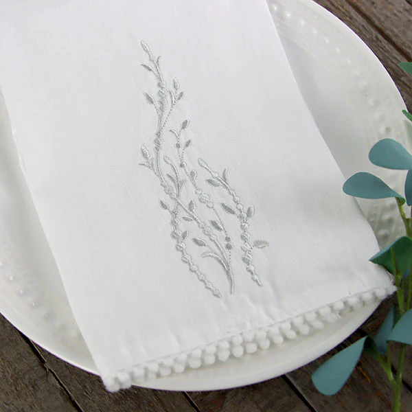 Botanical Delights Tall Border (Whitework) - Image 10