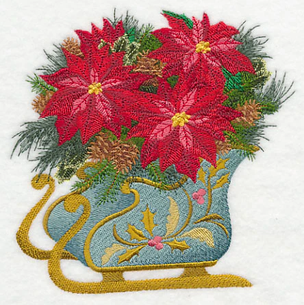 Bouquet Sleigh of Poinsettias - Image 3
