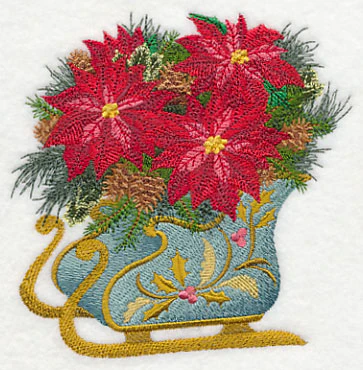 Bouquet Sleigh of Poinsettias - Image 4