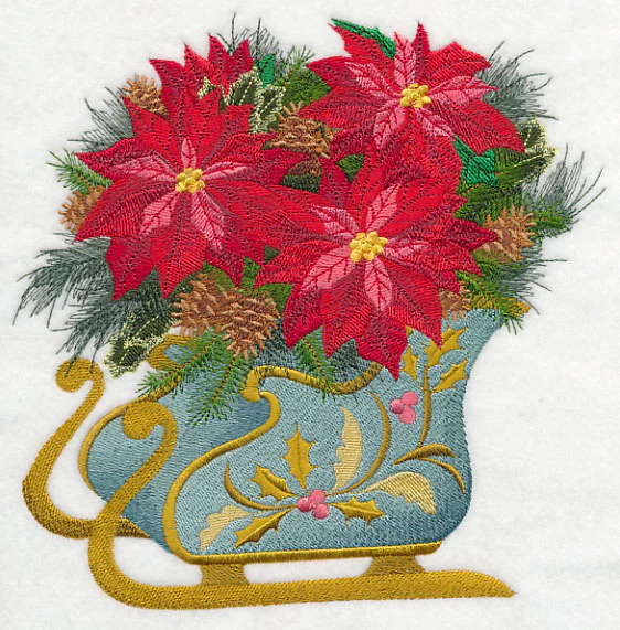 Bouquet Sleigh of Poinsettias - Image 5