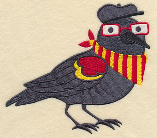 Brainy Blackbird in Glasses - Image 4