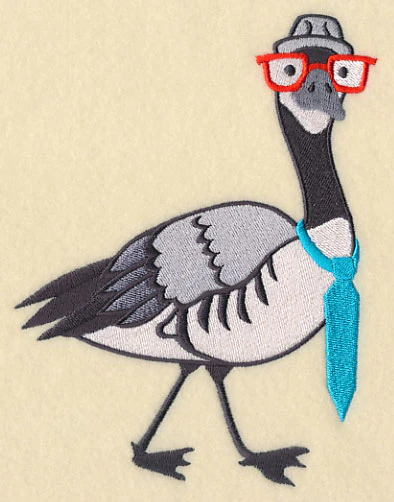 Brainy Canada Goose in Glasses - Image 2