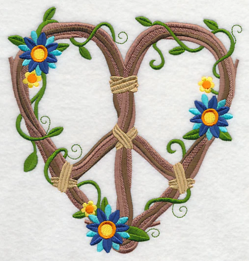 Branches and Daisies Peace Sign - Image 2