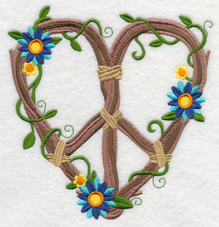 Branches and Daisies Peace Sign - Image 3