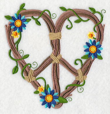 Branches and Daisies Peace Sign - Image 4