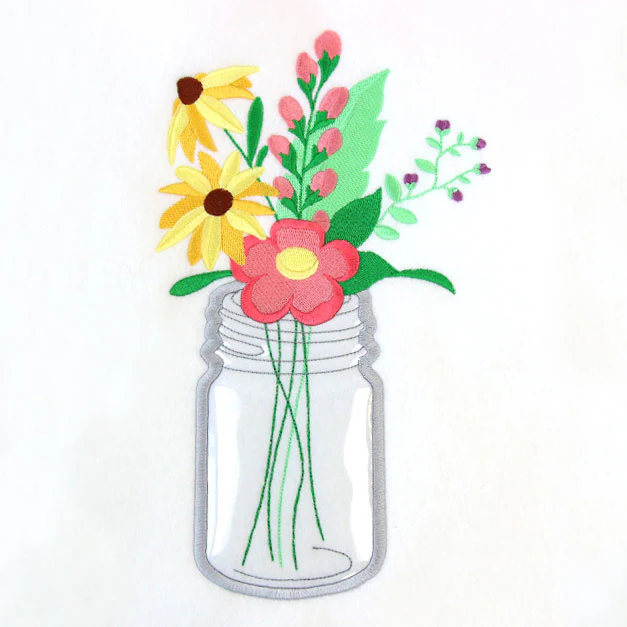 Breezy Petal Party Mason Jar (Vinyl Applique) - Image 5