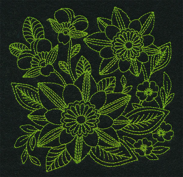 Bright Blooms Floral Square (Thick Thread) - Image 2