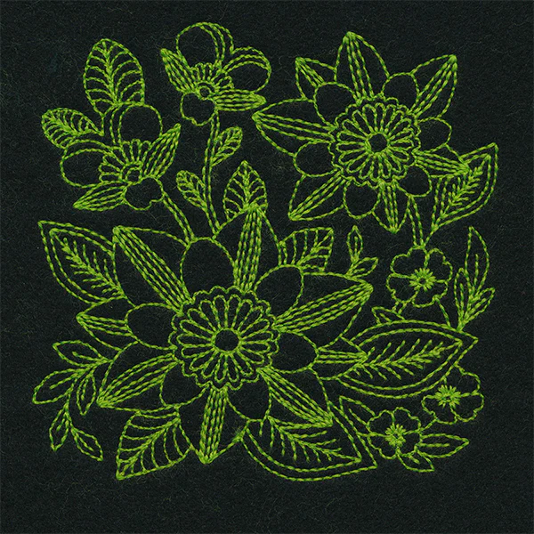 Bright Blooms Floral Square (Thick Thread) - Image 3