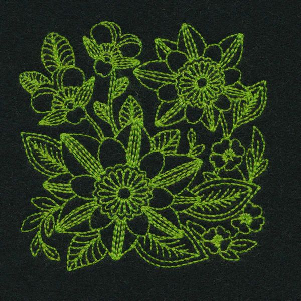 Bright Blooms Floral Square (Thick Thread) - Image 4
