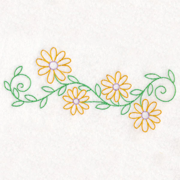 Bright Daisy Border (Vintage)