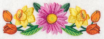 Bright Flower Border in Watercolor - Image 4