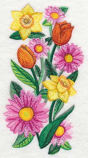 Bright Flower Spray in Watercolor - Image 4