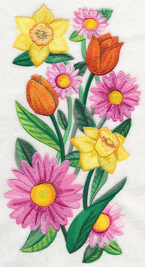 Bright Flower Spray in Watercolor - Image 5