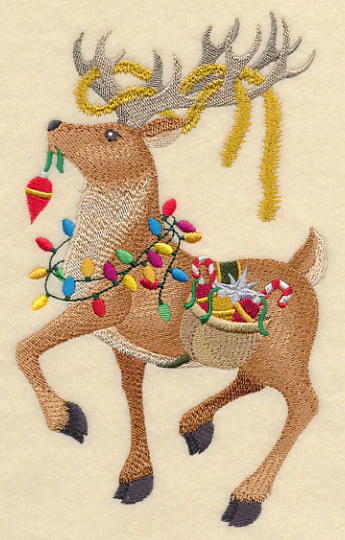 Bringing Home the Tree with Reindeer - Image 3