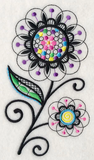 Bubble Gum Blossoms (Blackwork) - Image 4